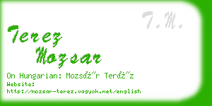terez mozsar business card